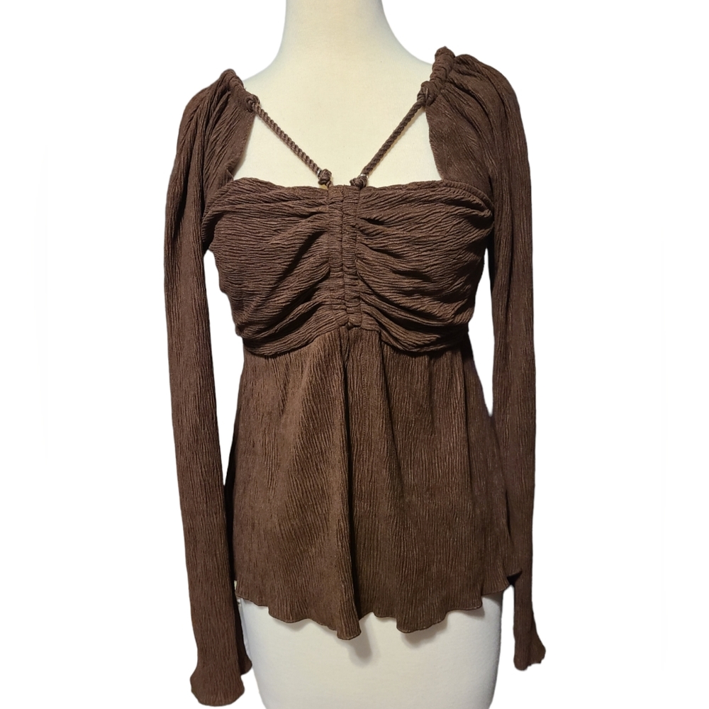 NWT Moon River size M brown top - Picture 1 of 11